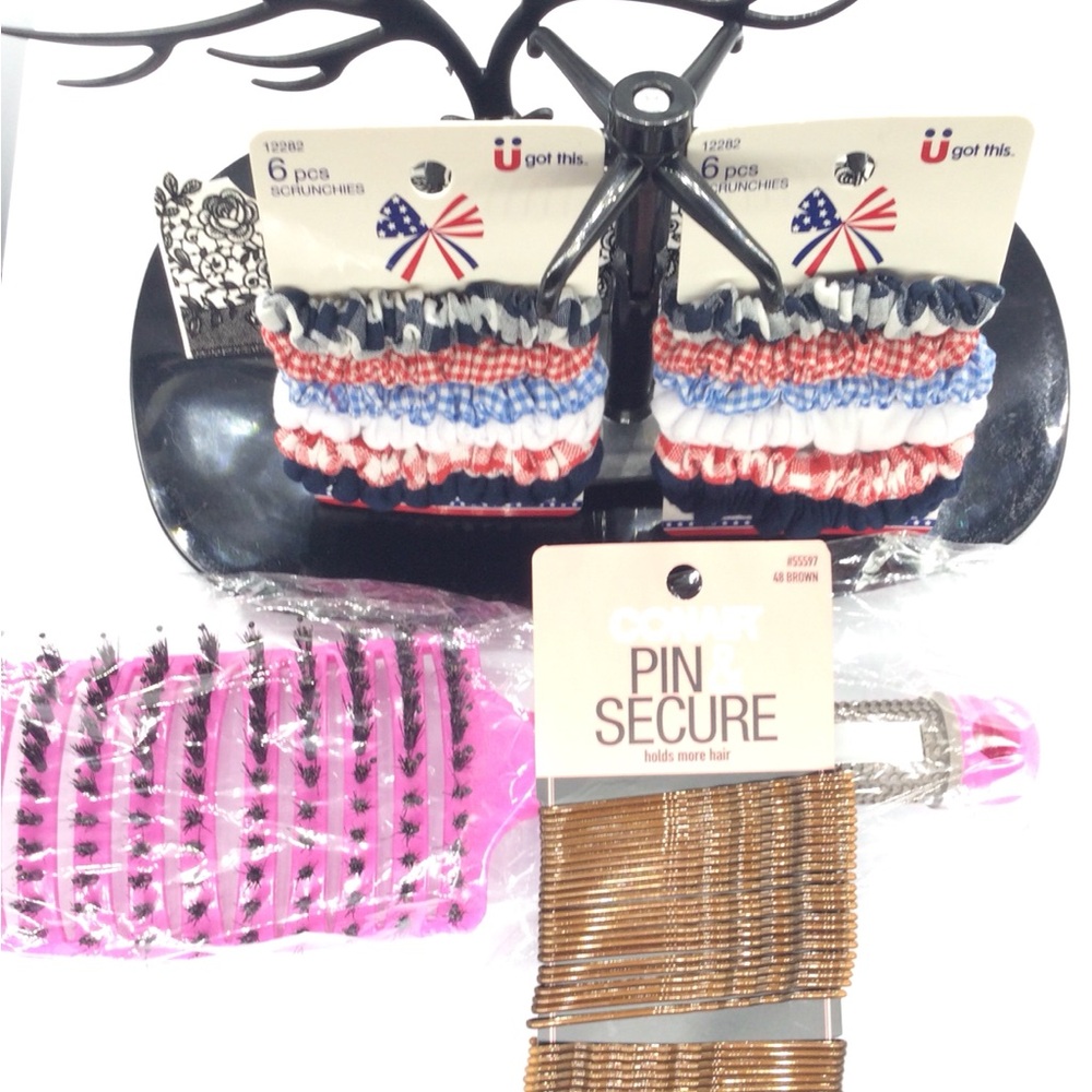 Vintage new Red White & Blue Scrunchie Set - Women Accessories
